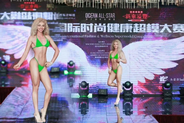 Fashion and wellness competition stage performance