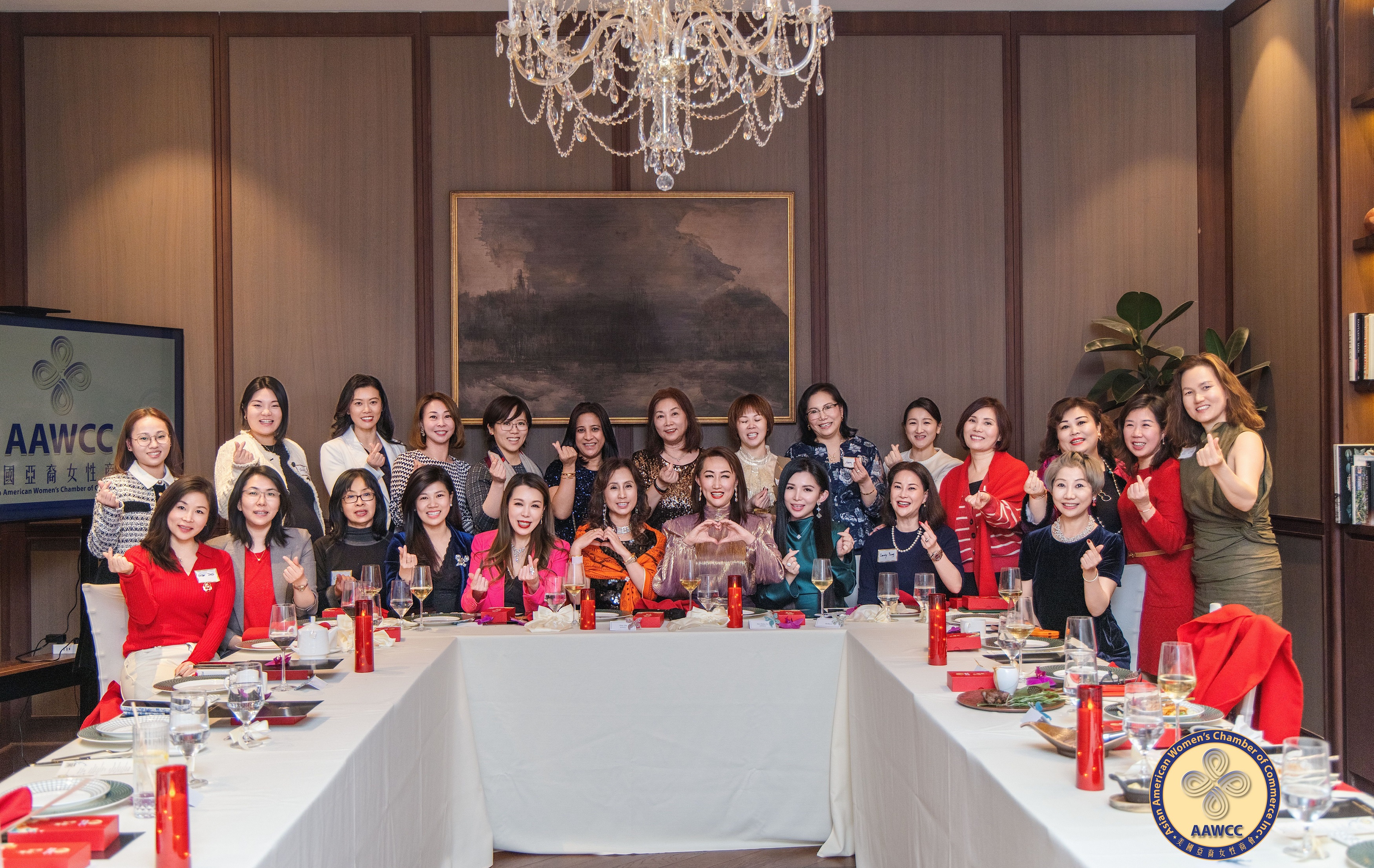 亚裔美国妇女商会AAWCC新春开年私享晚宴现场 2026年2月25日 纽约西部茉莉餐厅